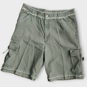 BKE 67 Cargo Shorts Men's Sz 36 Buckle/Zip Pockets Distressed Skater Y2K VTG